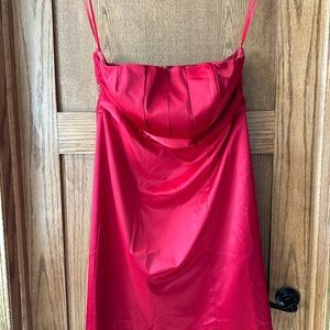 Strapless cocktail dress- beautiful bright red, never worn!